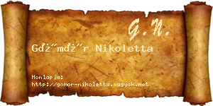 Gömör Nikoletta névjegykártya